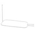 Zenna Home Aluminum Hoop Shower Rod for Clawfoot Tubs, White – 66" x 28"