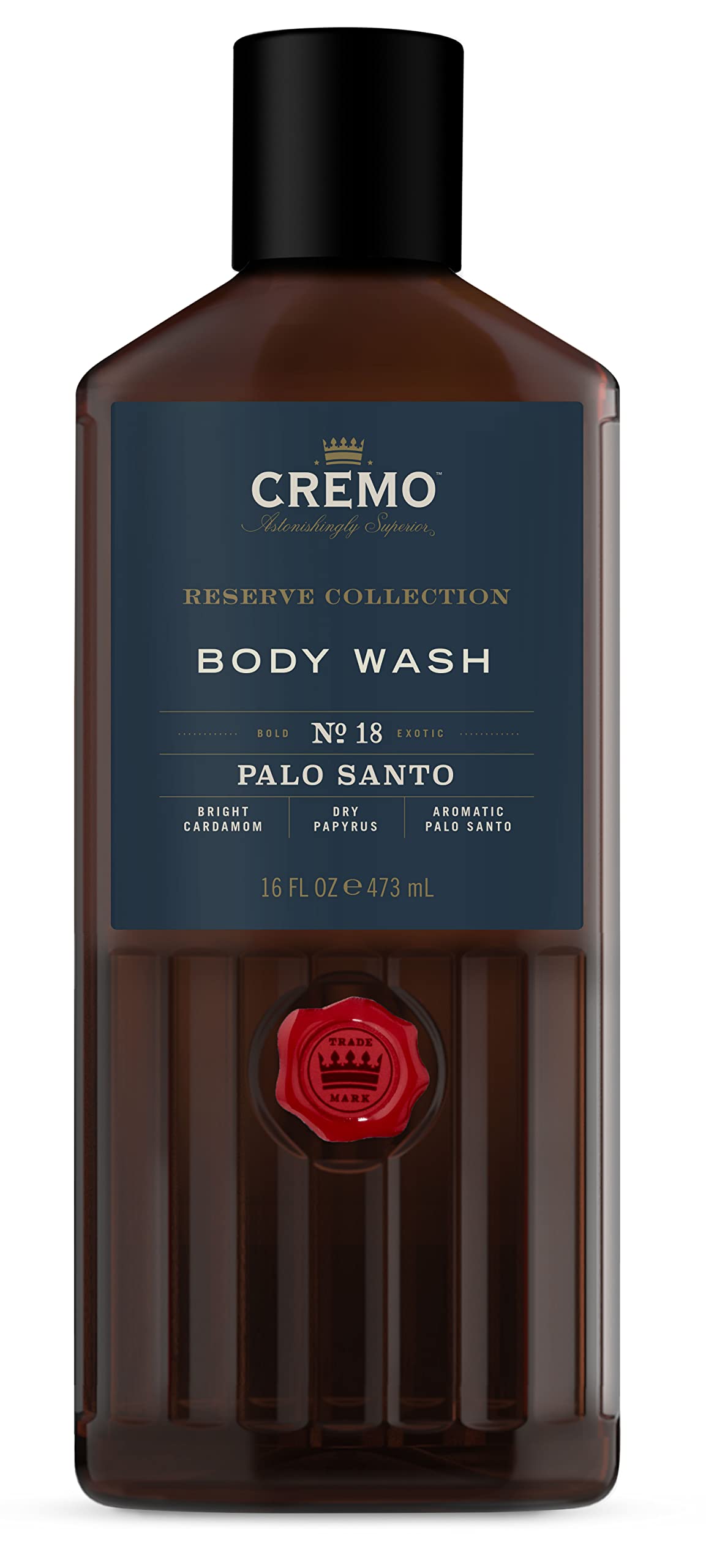 Cremo Reserve Collection Palo Santo Body Wash – Men's Shower Gel, 473ml