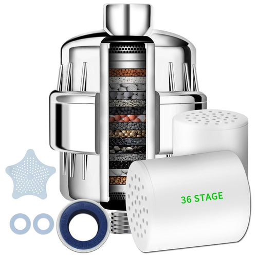 Jolof Store 36-Stage Vitamin C Shower Filter for Hard Water & Chlorine
