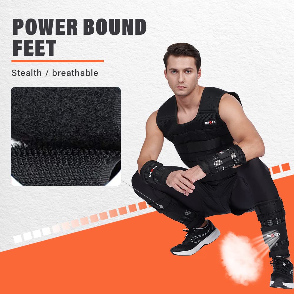 Adjustable Ankle and Wrist Weights - 11 LBS Pair for Fitness