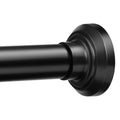 Jolof Store Matte Black Tension Shower Curtain Rod | 84–183cm No Drill