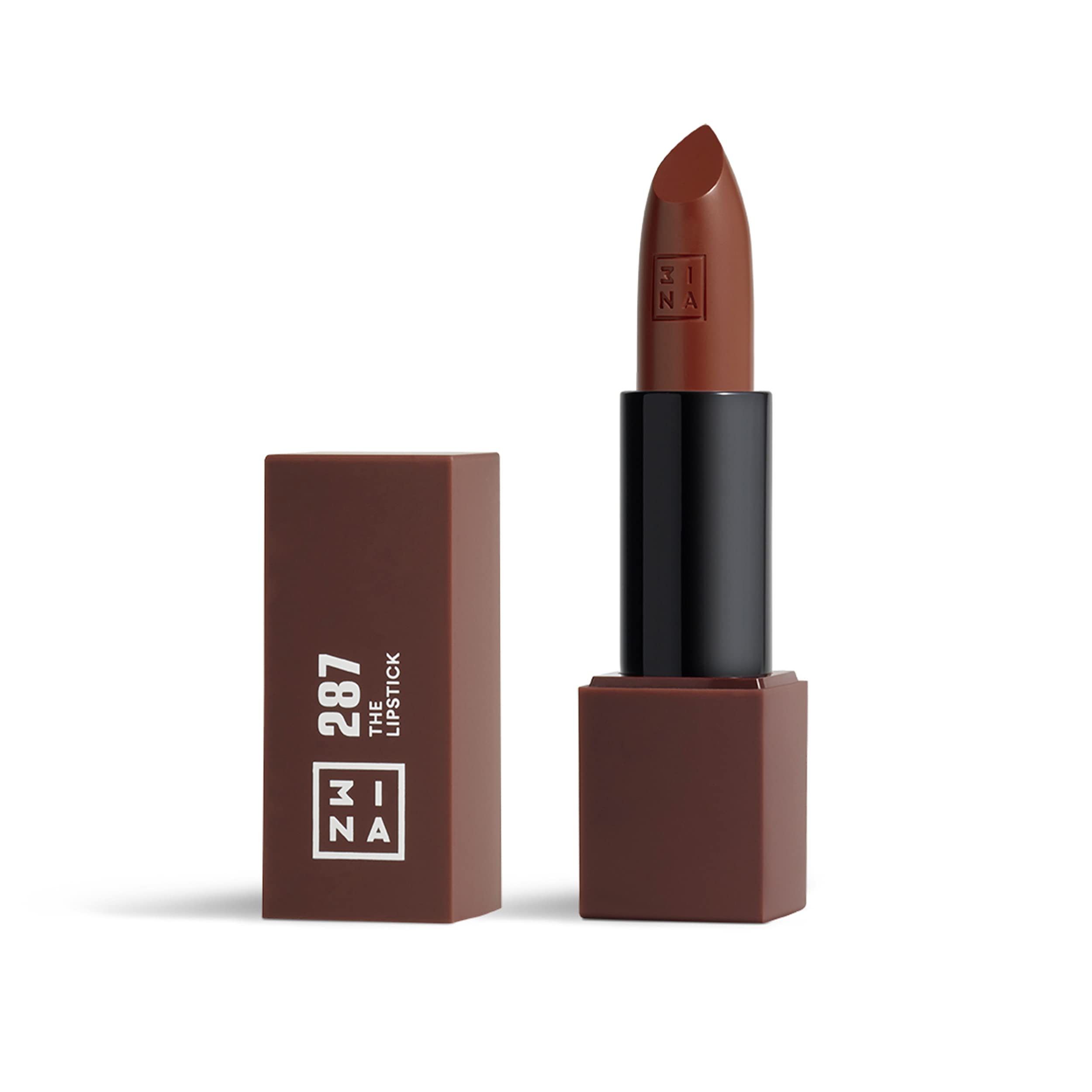 3INA MAKEUP The Lipstick 287 Chocolate – Vegan Semi-Matte Creamy Formula
