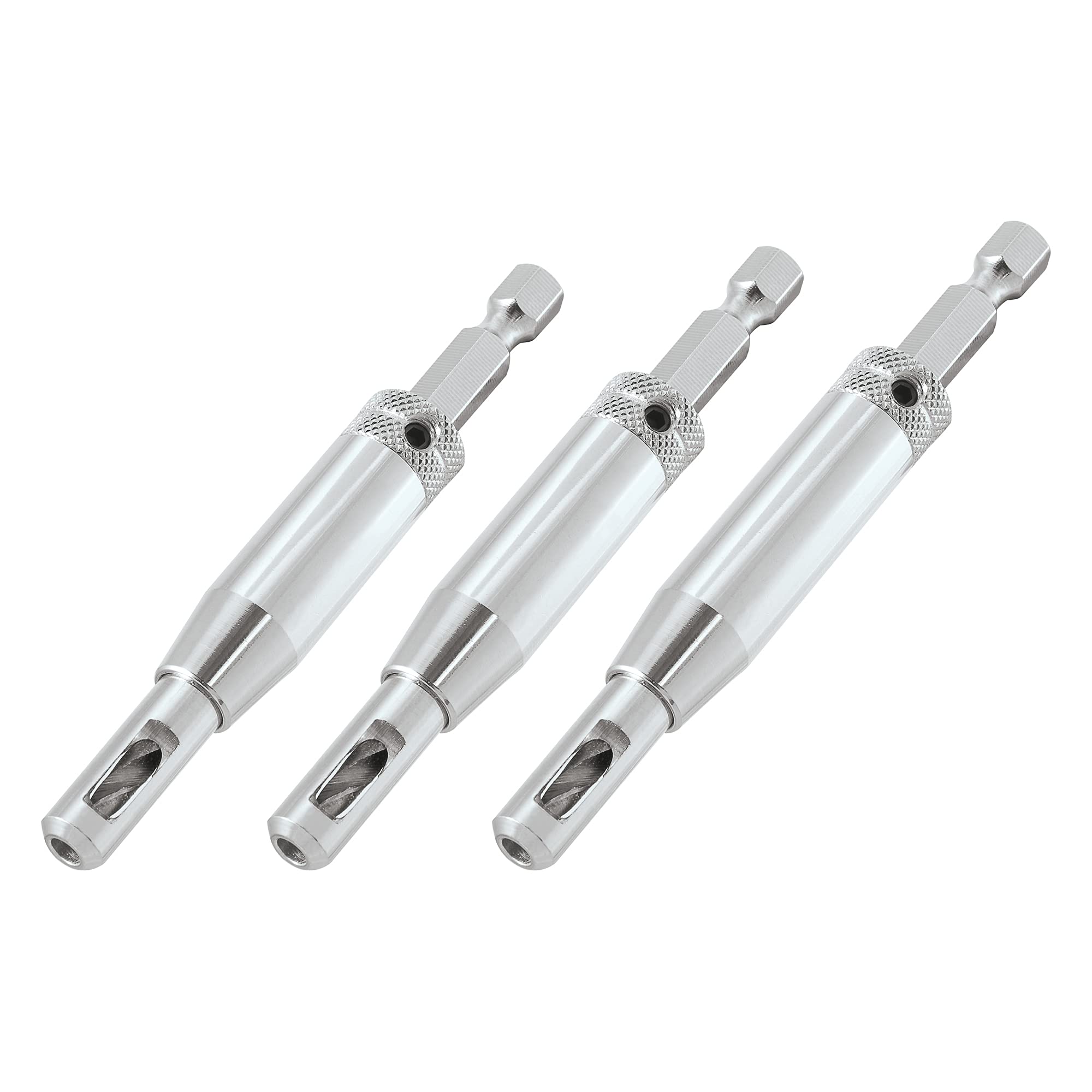 Trend 3-Piece HSS Quick Release Drill Bit Guide Set | 1/4 Inch Hex Shank