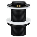 Peppermint Black Unslotted Pop Up Sink Waste | Click Clack Basin Plug