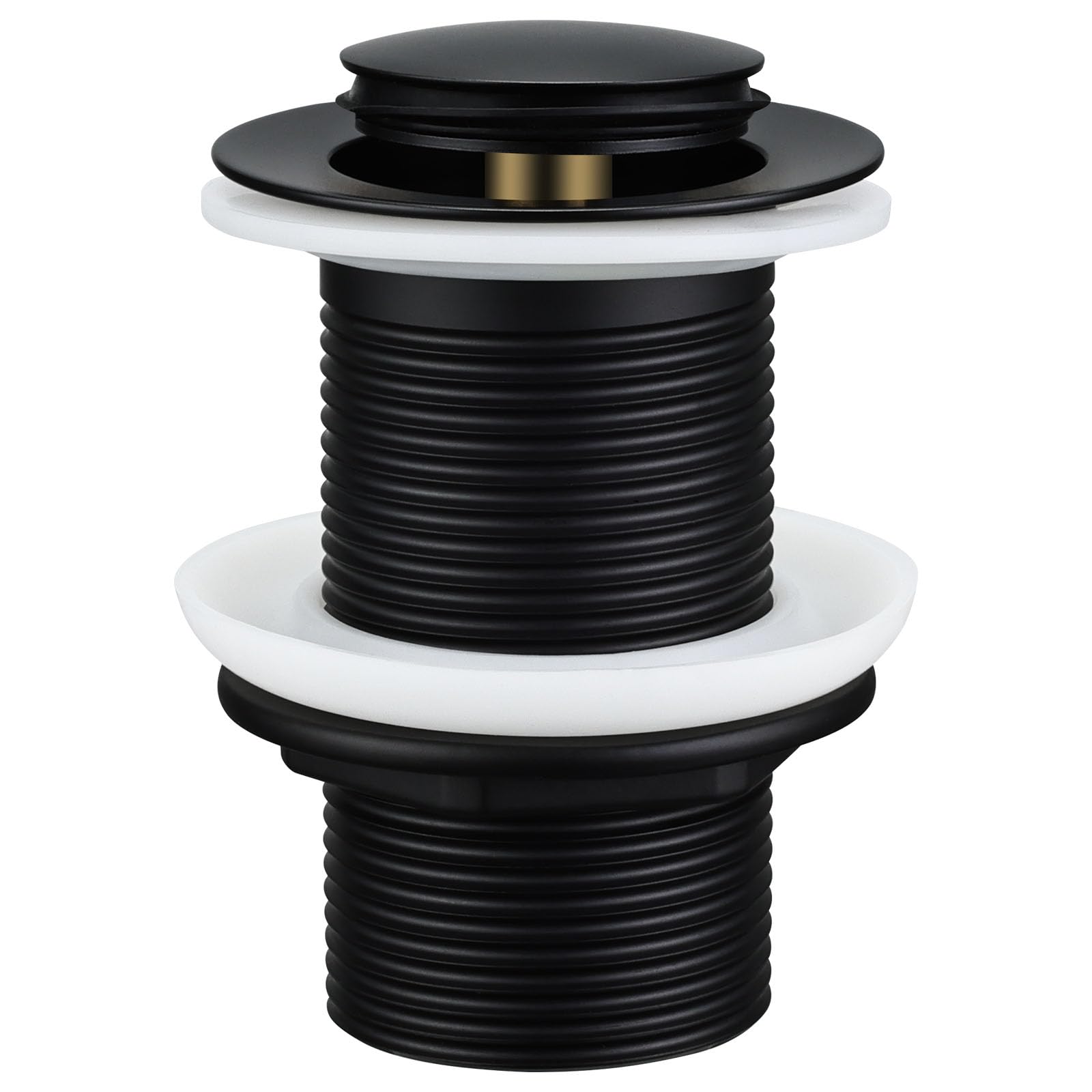 Peppermint Black Unslotted Pop Up Sink Waste | Click Clack Basin Plug