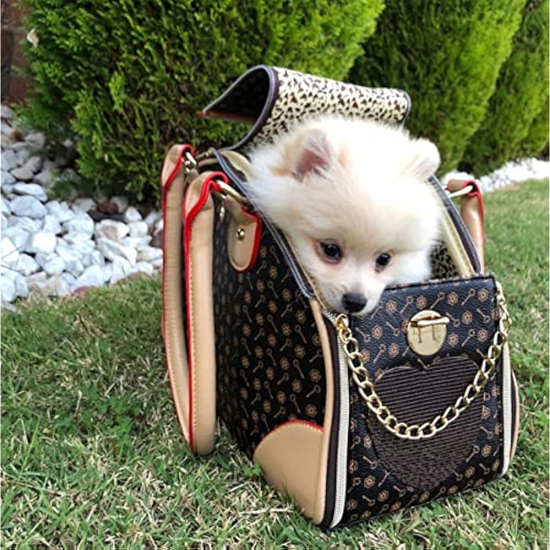 Jolof Store Luxury PU Leather Pet Carrier | Airline Approved Cat & Dog Bag