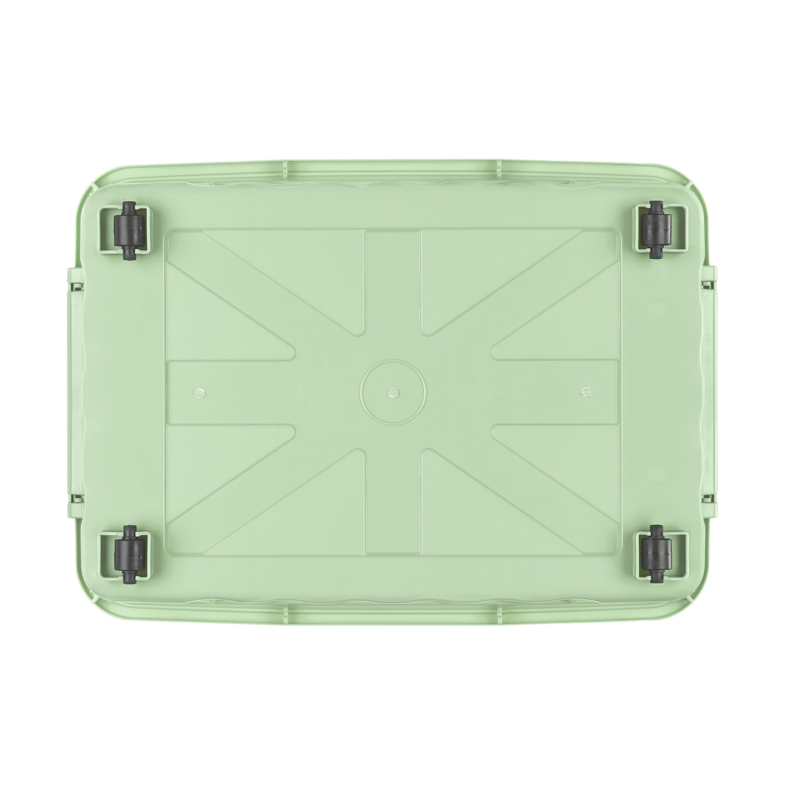 Cetomo 55L Plastic Storage Boxes with Wheels – Stackable 3-Pack, Green