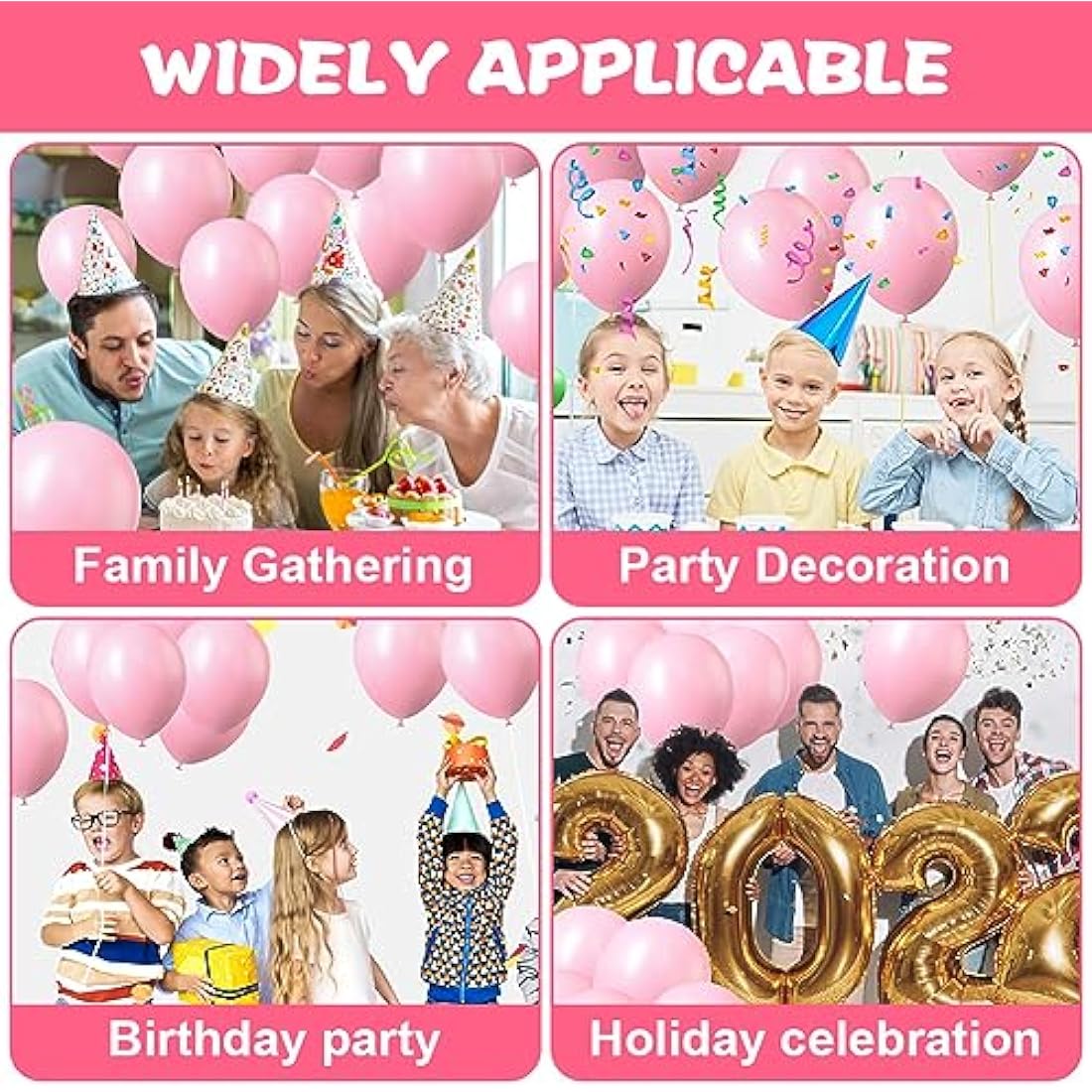 Ainiv 60 PCS Pink Macaron Latex Balloons | 12-Inch Matte Party Decor