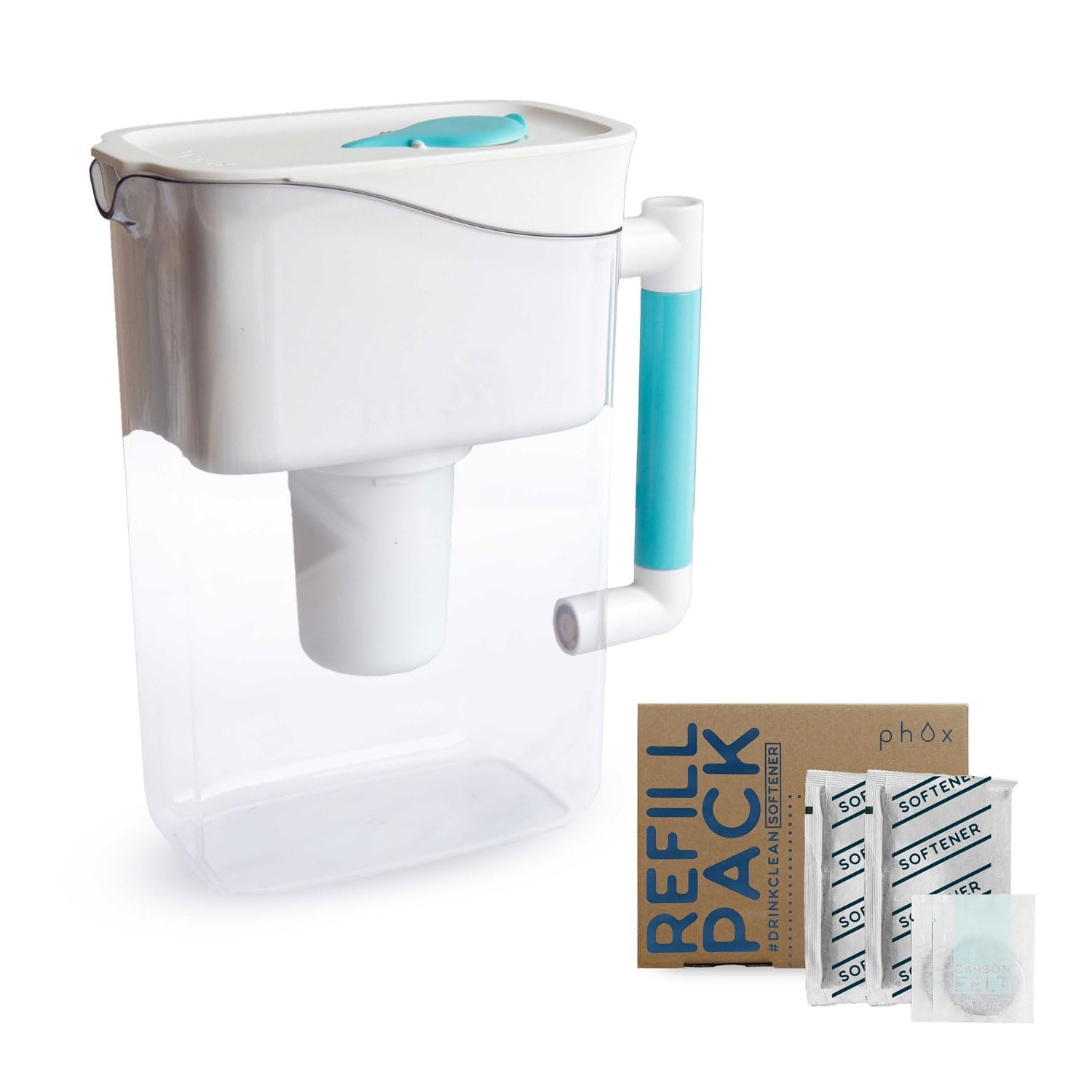 Phox Wave 2.8L Water Filter Jug | Refillable Cartridge & Softener