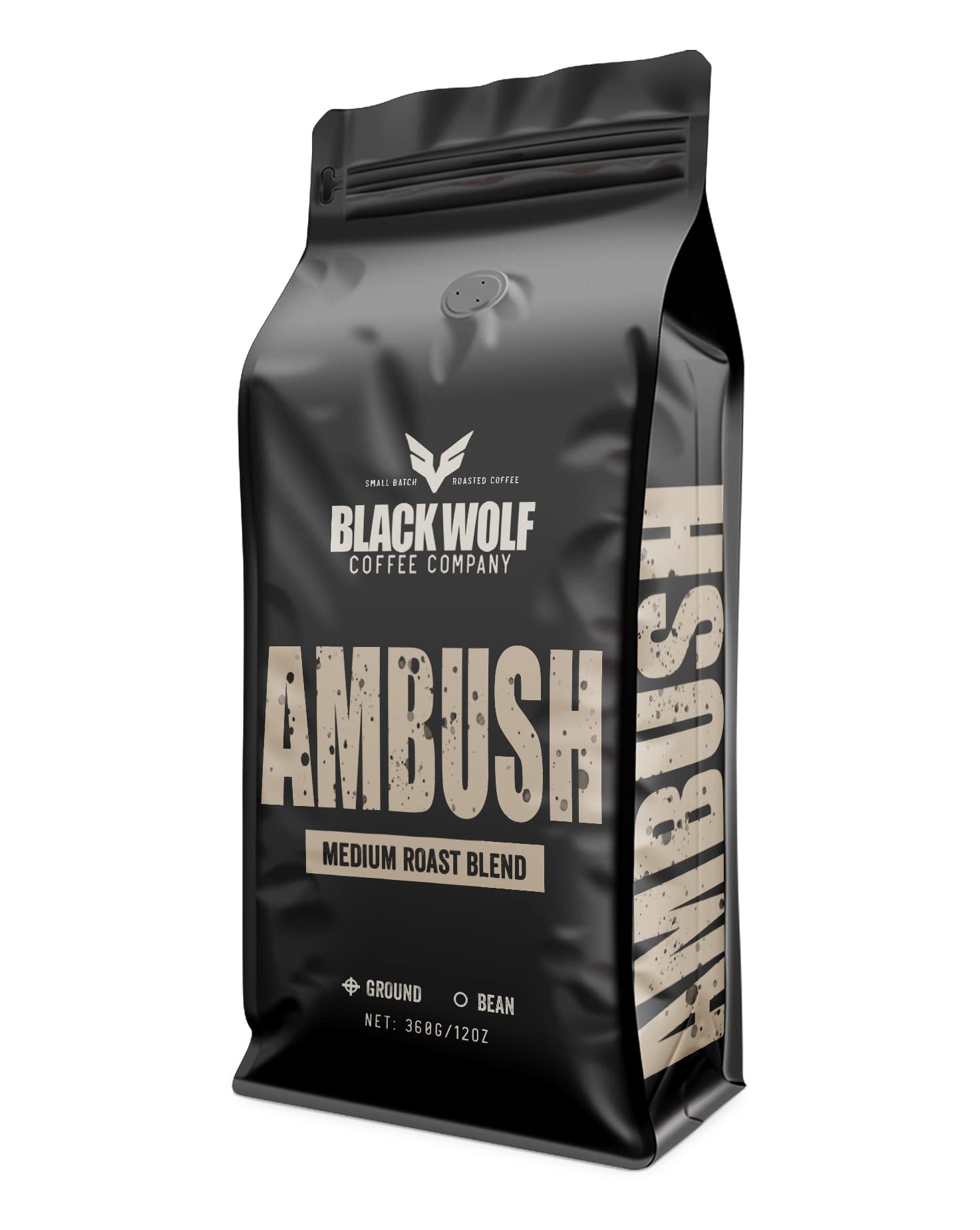 Blackwolf Coffee Ambush Medium Roast - Premium Ground Coffee 360g