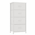 4-Drawer Tall Dresser – White Chest with Curved Edges