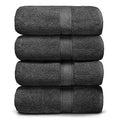 Jolof Store 4-Piece Cotton Bamboo Bath Towels Set for Sensitive Skin
