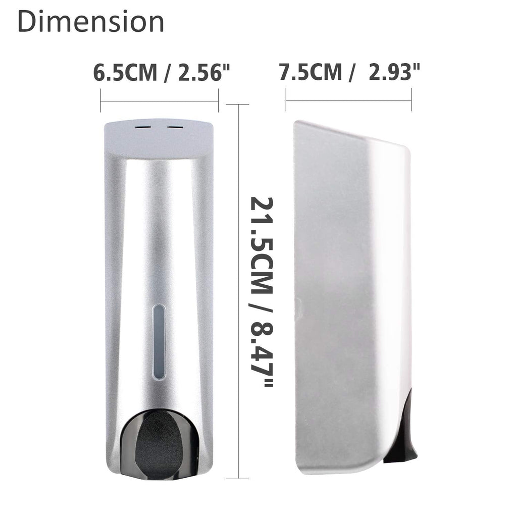 ILIKEPOW Soap Dispenser Silver for Shower Wall Mount - image 2