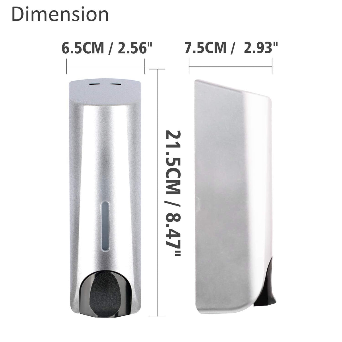 ILIKEPOW Soap Dispenser Silver for Shower Wall Mount - image 2
