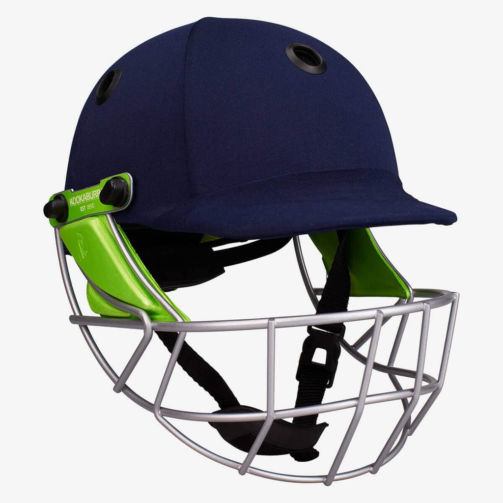 Kookaburra Pro 600 Cricket Helmet – Navy Steel Faceguard – L/XL