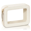 Prite Clear Makeup Bag | Waterproof Travel Toiletry Case - Beige