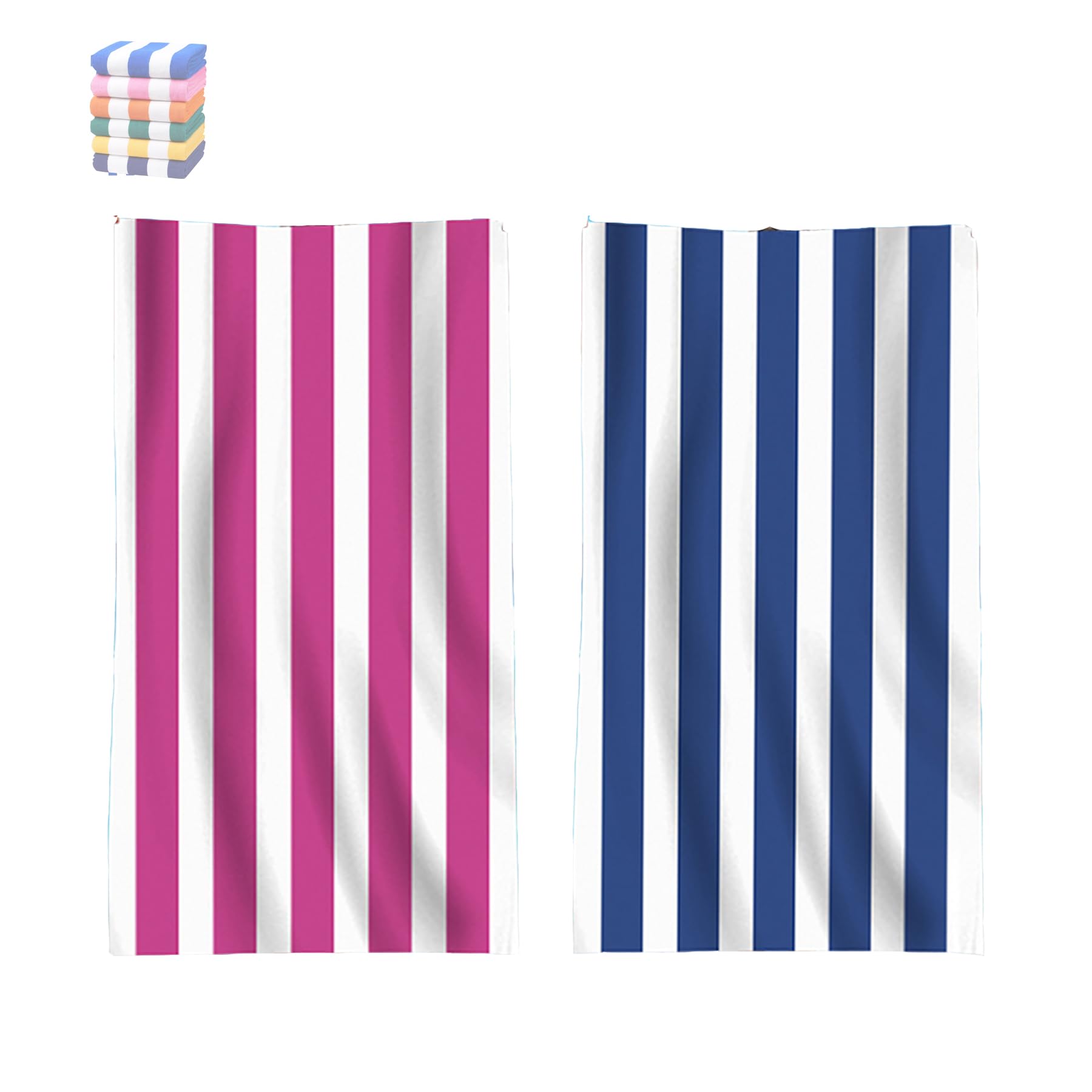 Recycled Microfibre Beach Towels – 2-Pack Sand Free Large