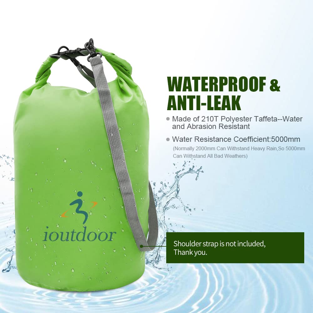 ioutdoor Waterproof Dry Bag Set | 6-Piece Lightweight Sacks 2L-70L