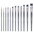 Transon Artist Paint Brush Set of 12 – Nylon Brushes for Acrylic & Oil