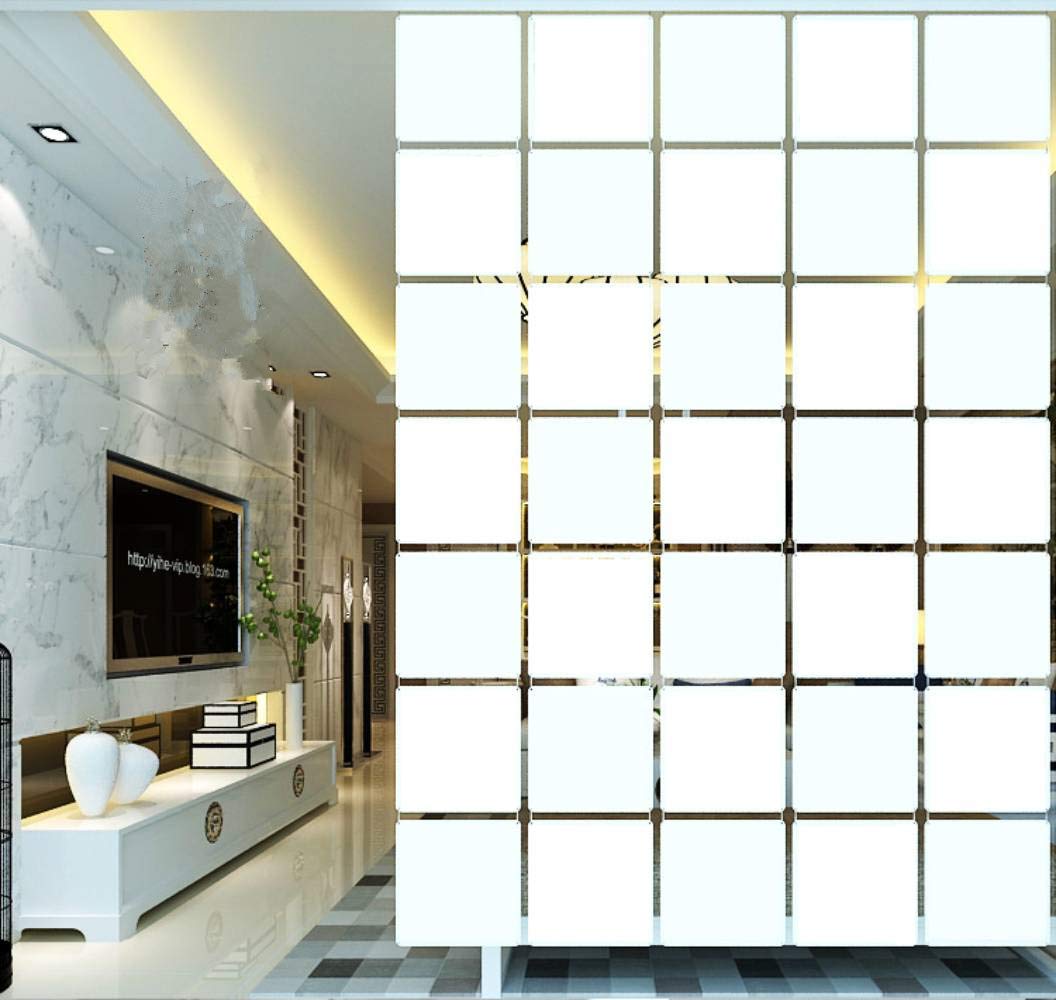 BMIDRUT Hanging Room Divider - 12Pcs White Wood-Plastic DIY Screen Panels