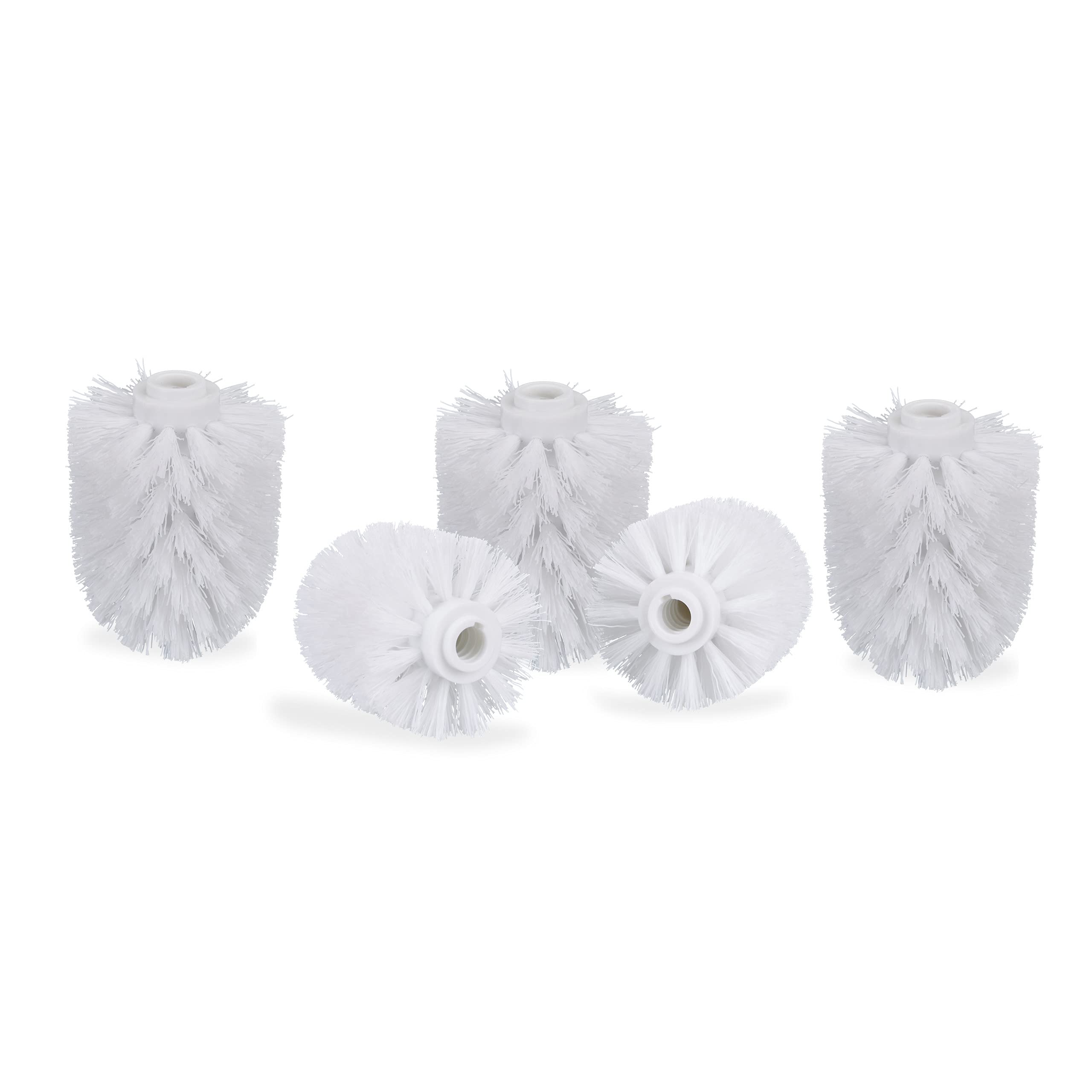 Relaxdays Toilet Brush Head Set of 5 – 12mm Thread Replacement, White
