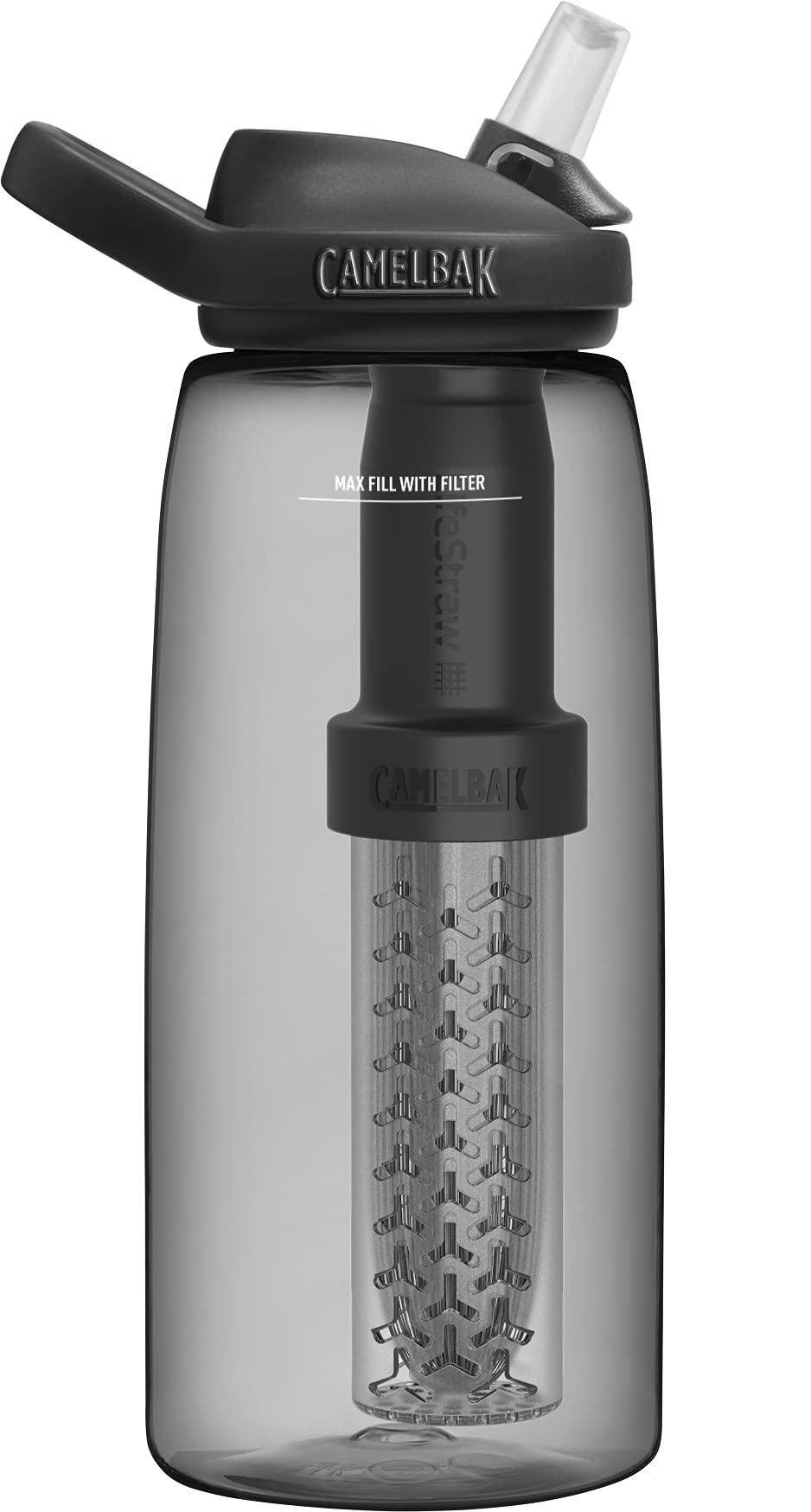 Camelbak Eddy+ 32oz Filtered Water Bottle by LifeStraw - Charcoal