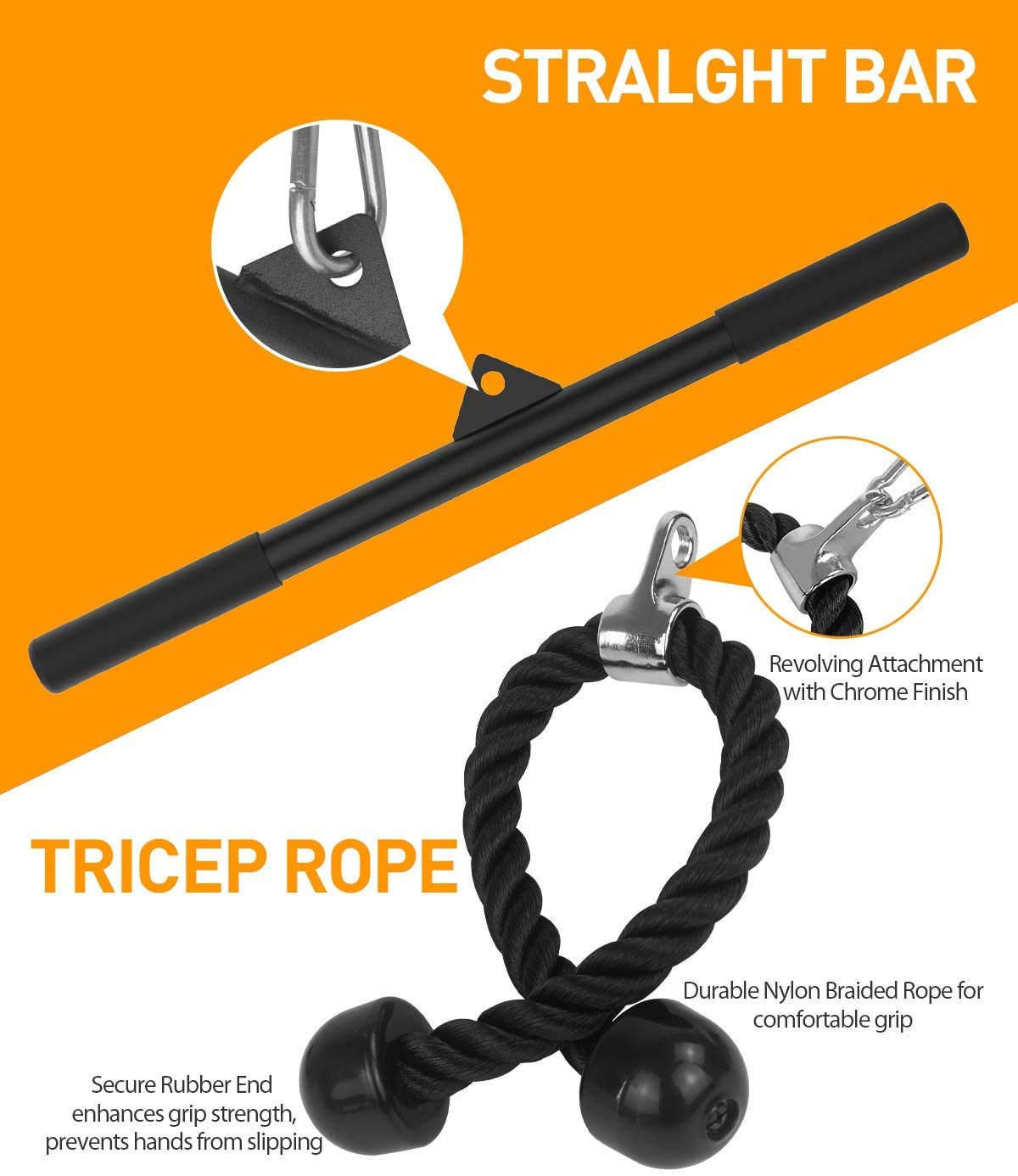 Morwealth LAT Pulley System Home Gym - Cable Machine with Tricep Rope