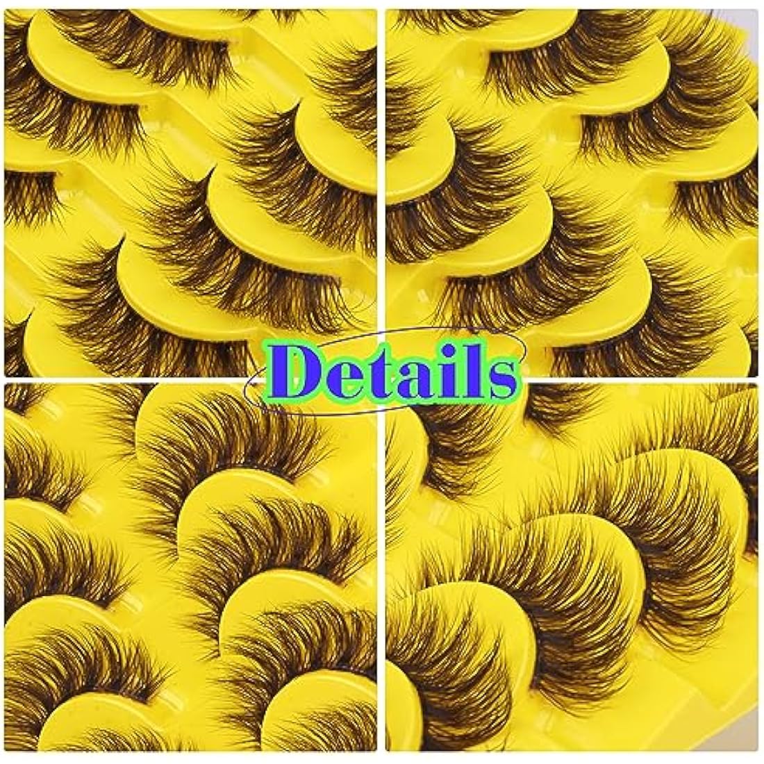 ALICE Brown False Eyelashes | 17mm Wispy Cat Eye Faux Mink - 8 Pairs