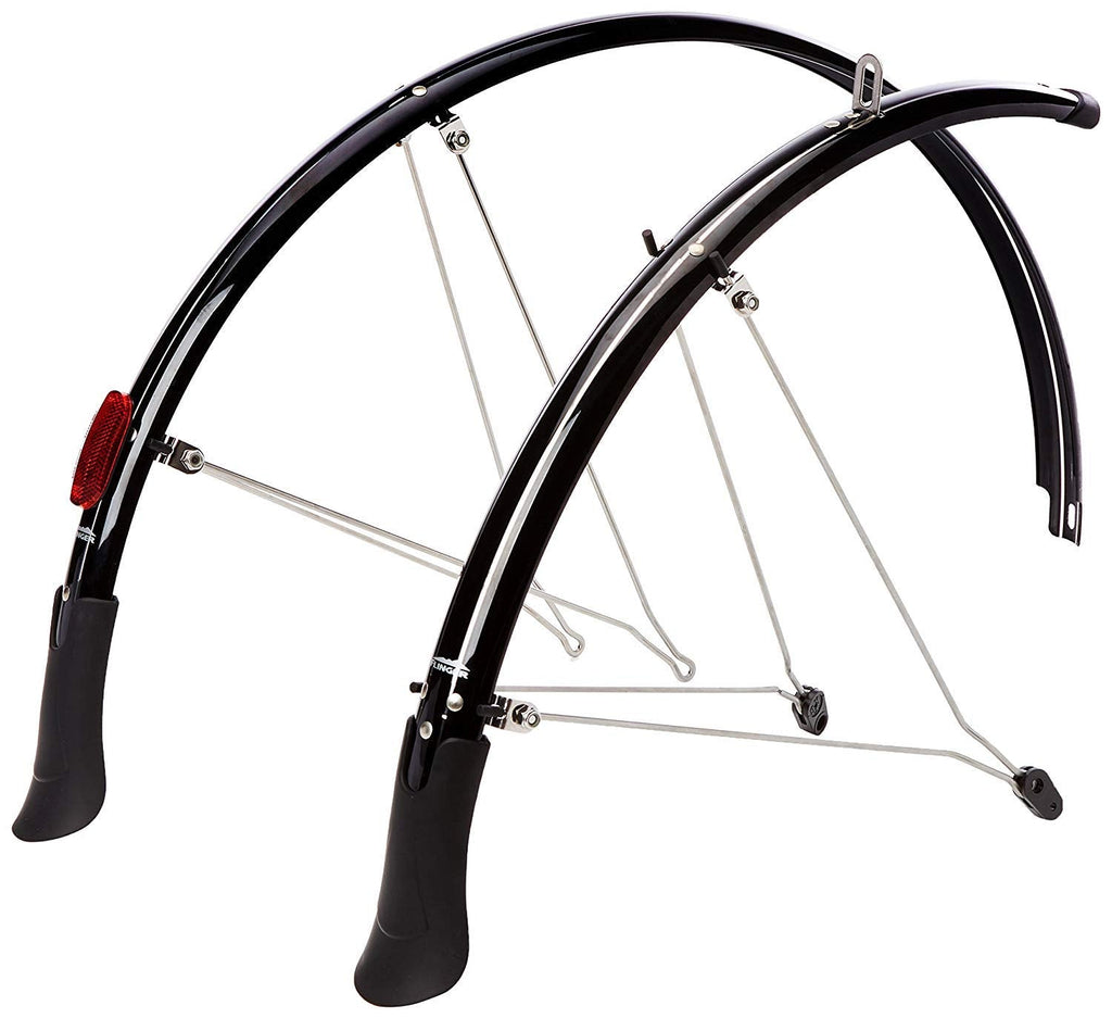 Flinger F50 Deluxe 700c Mudguard Set – Black Polycarbonate Fenders