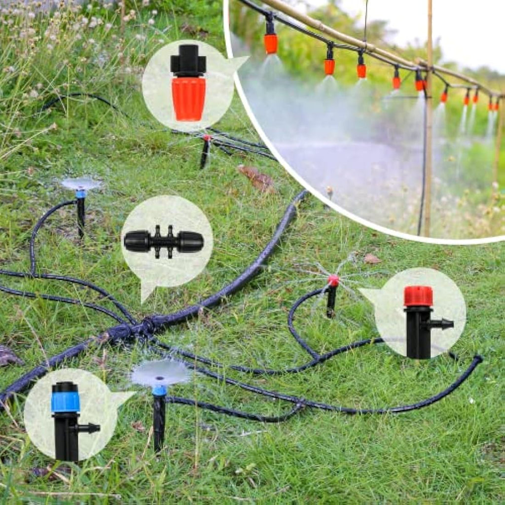 MIXC 226 FT Drip Irrigation System Kit | Automatic Garden Watering System