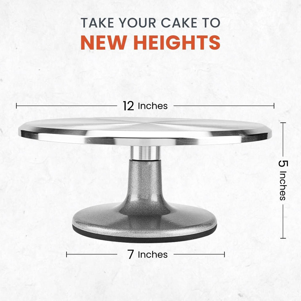 RFAQK 50-Piece Cake Turntable Set | 12" Aluminum Alloy Decorating Kit