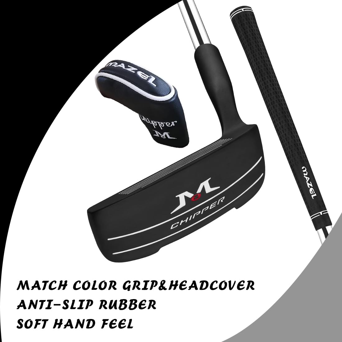 MAZEL Golf Chipper Club - 36 Degree Black Wedge for Men and Women