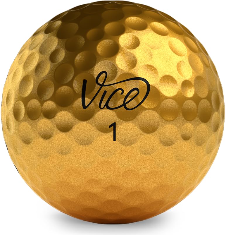 Vice Golf Pro Plus Gold Limited Edition 4-Piece Urethane Golf Balls