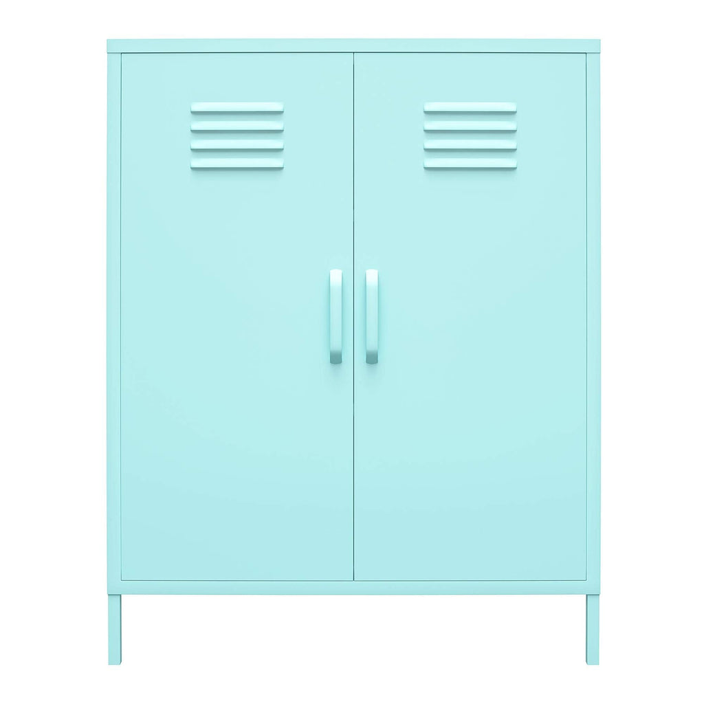 DHP Furniture Cache 2 Door Metal Locker Storage Cabinet Mint - image 3