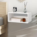 WDSHIYI Floating Nightstand – White Handmade Wall Mounted Bedside Shelf