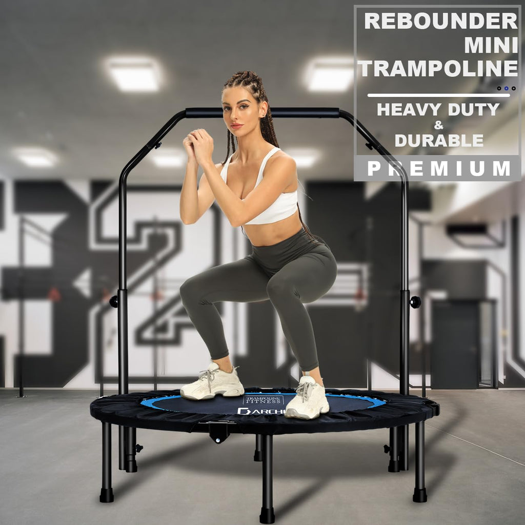 DARCHEN Mini Trampoline Rebounder - 200KG Foldable Indoor Fitness Trainer