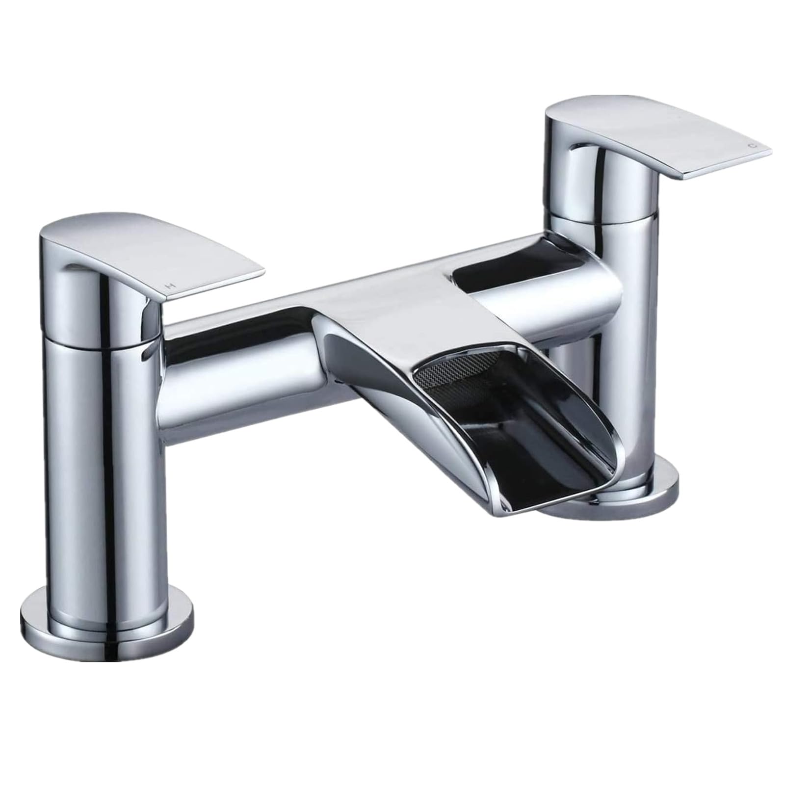 Hapilife Waterfall Bath Mixer Tap | Modern Chrome Brass Tub Filler