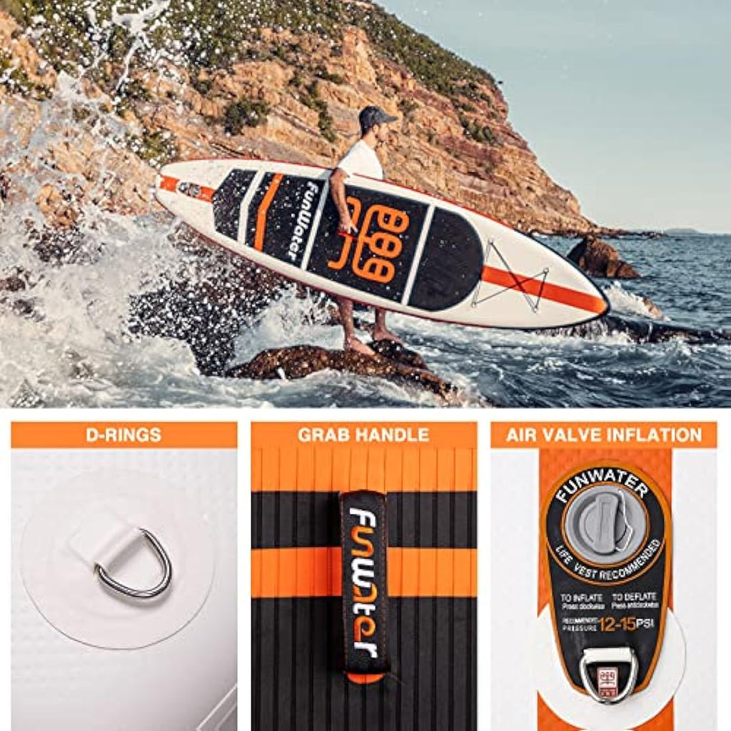 FunWater Inflatable Stand Up Paddle Board – Ultra-Light 11' ISUP Kit