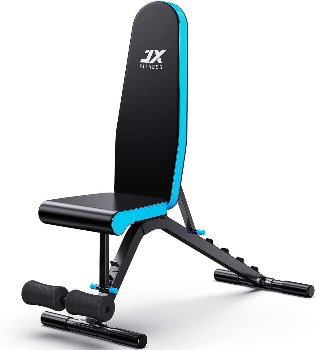 JX FITNESS Adjustable Weight Bench – Incline Decline Home Gym Bench