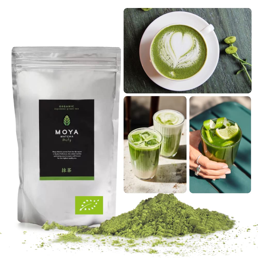 Moya Matcha Daily Grade Organic Green Tea Powder - 250g for Lattes
