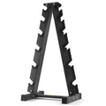 PhysKcal 6-Tier Dumbbell Rack - Heavy Duty Steel A-Frame Weight Stand
