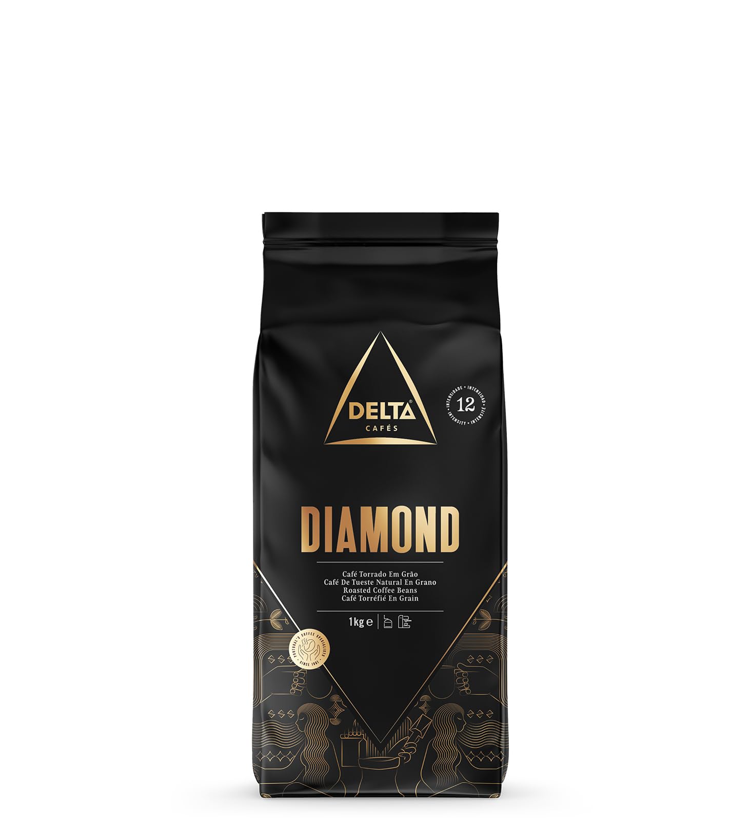 Delta Cafés Diamond Coffee Beans – Intensity 12 Arabica & Robusta – 1kg
