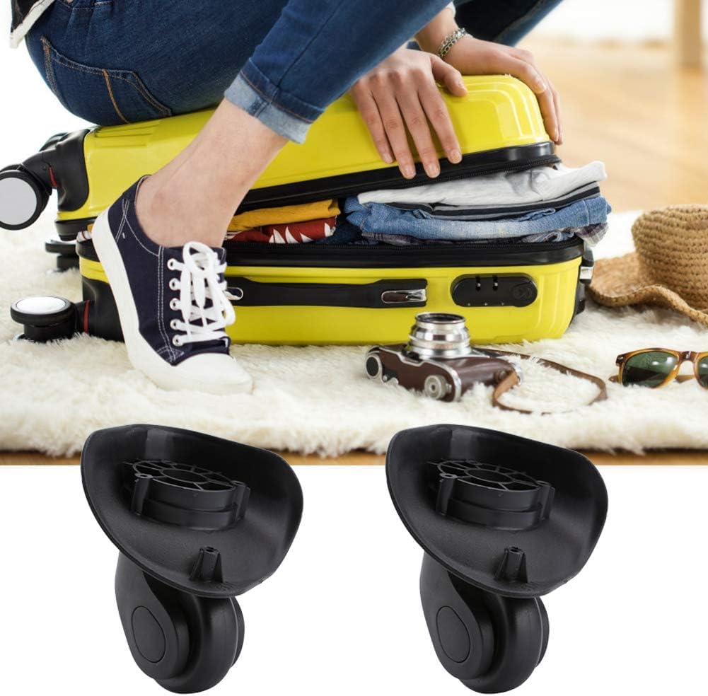 Tyenaza Luggage Replacement Wheels, 2 Black Swivel Casters, 360° Rotation - image 5