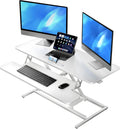 ERGOMAKER Standing Desk Converter, 42"/106cm, White - image 1