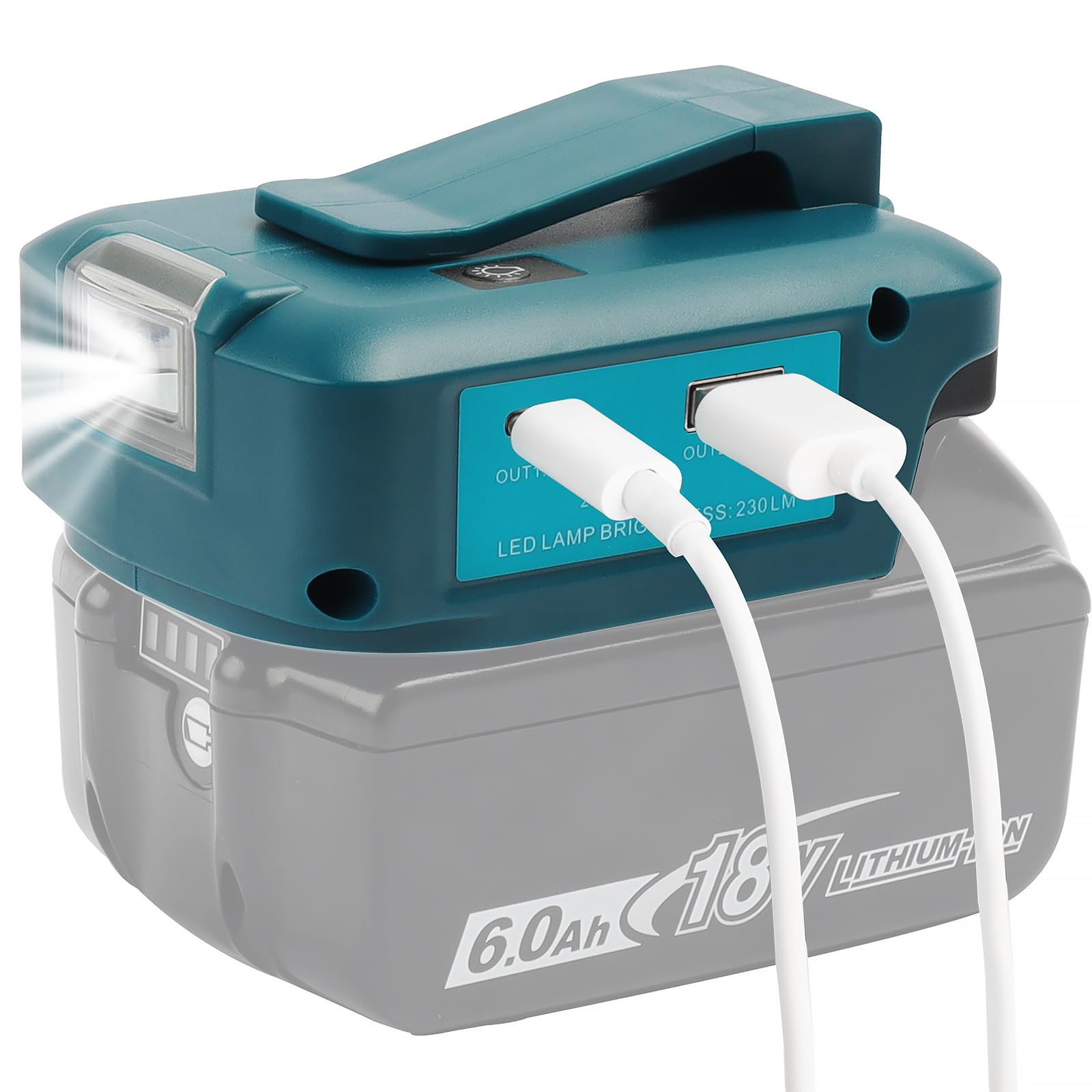 QUPERR ADP05 USB Power Source Adapter for Makita 14.4V-18V Battery
