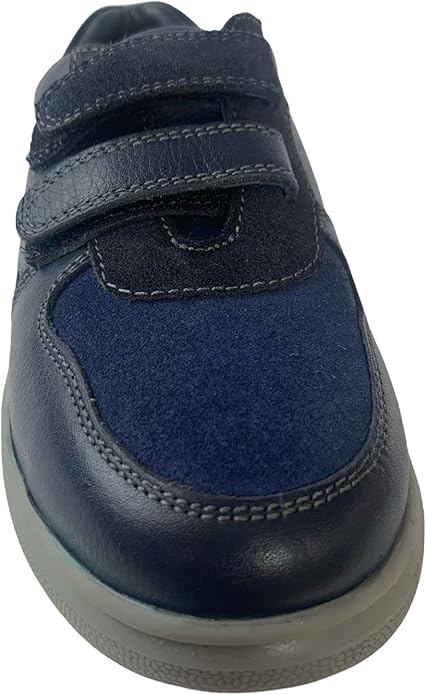 Tritt Ryna Boys Leather Trainer Shoes | Breathable Hook & Loop – UK 3