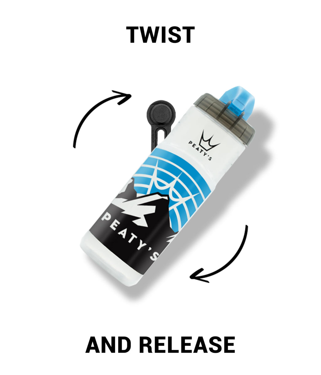 Peaty's x Fidlock Magnetic 450ml Bike Water Bottle with Mount | Clear