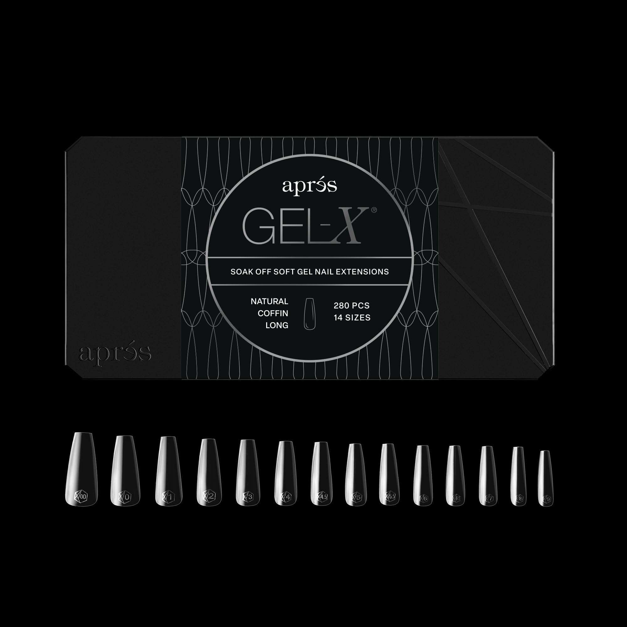 Apres Gel-X Soft Gel Nail Tips - Natural Coffin Long - 280 Count