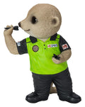 Vivid Arts Baby Meerkat Dart Player Resin Garden Ornament – 22cm