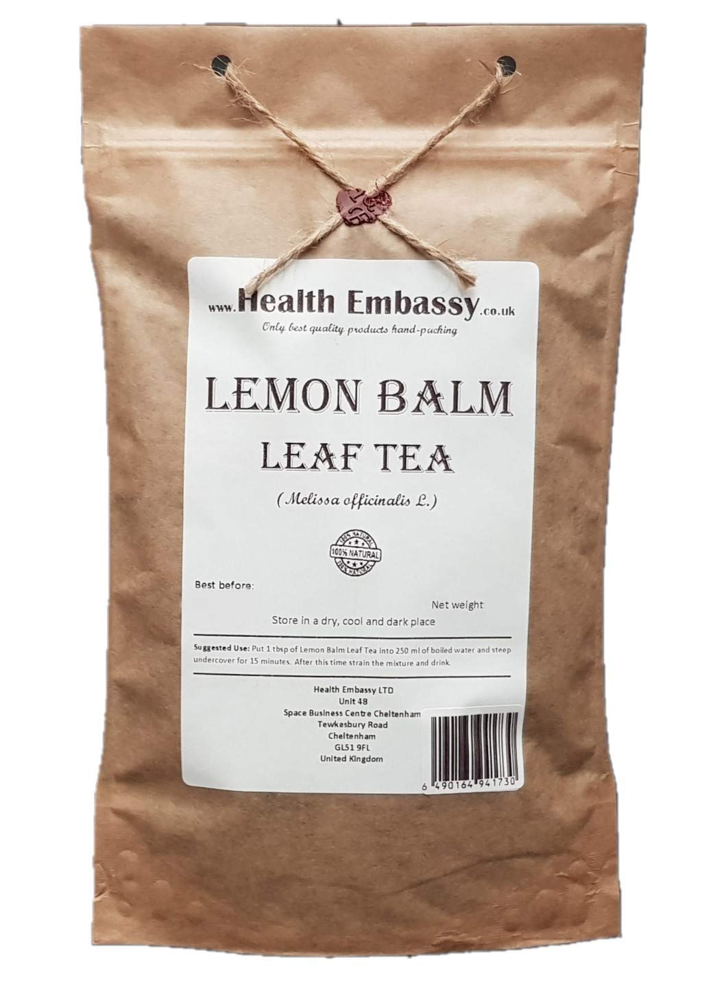 Health Embassy Lemon Balm Leaf (Melissa officinalis L) - Dried Herb, 100g